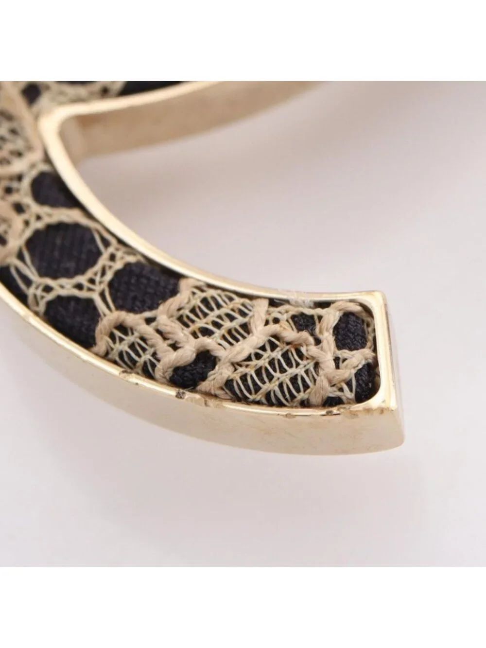 Chanel Brooch CC Logo Lace